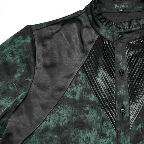 Goth mystery pleated shirt