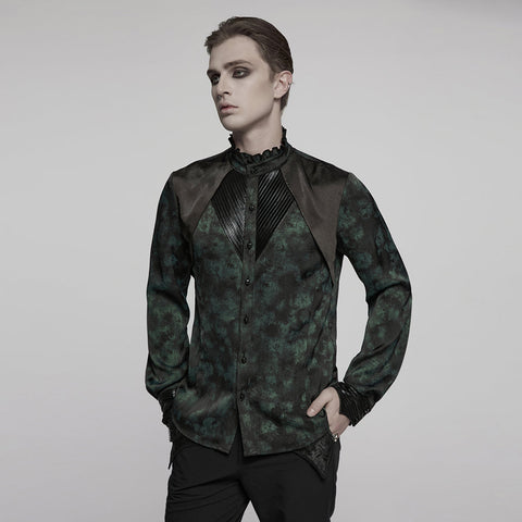 Goth mystery pleated shirt