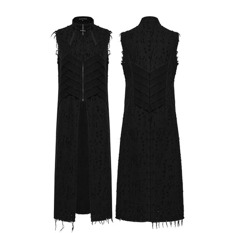 Punk structure long vest