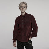 Goth striped flocking shirt
