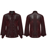 Goth striped flocking shirt