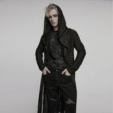 Goth Decadent Asymmetric Hooded Knitted Jacket