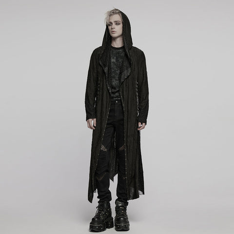 Goth Decadent Asymmetric Hooded Knitted Jacket