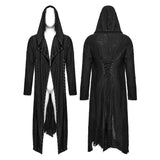 Goth Decadent Asymmetric Hooded Knitted Jacket