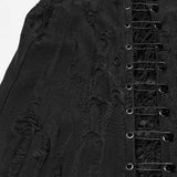 Goth Decadent Asymmetric Hooded Knitted Jacket