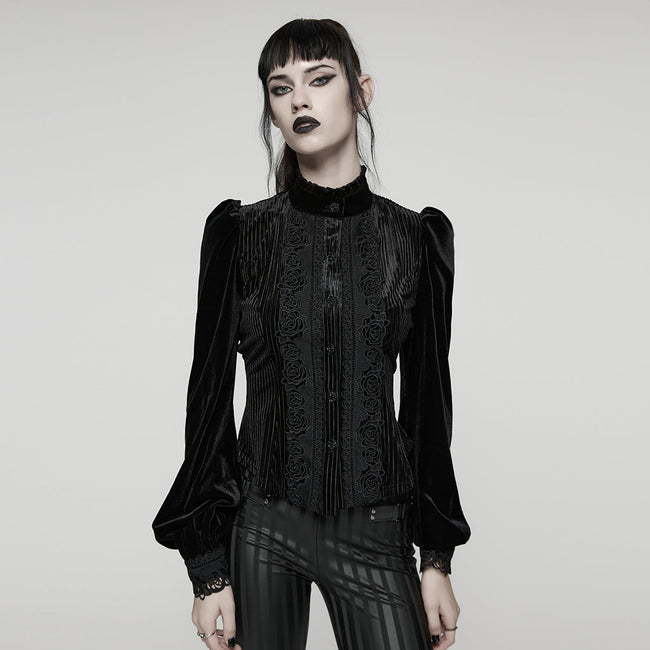 Daily Delicate Velvet Goth Shirt
