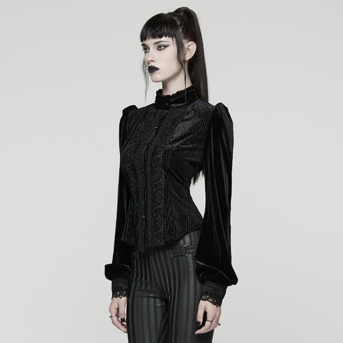 Daily Delicate Velvet Goth Shirt
