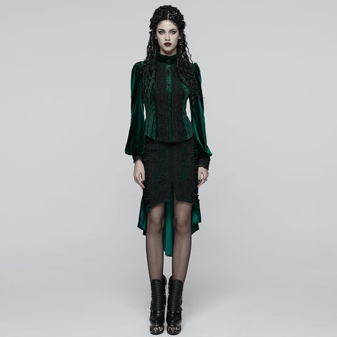 Daily Delicate Velvet Goth Shirt