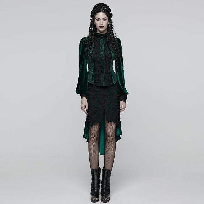 Daily Delicate Velvet Goth Shirt