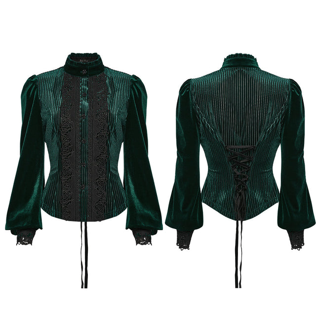 Daily Delicate Velvet Goth Shirt