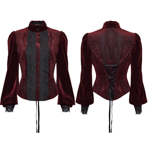 Daily Delicate Velvet Goth Shirt