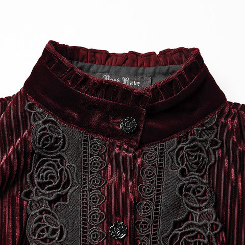 Daily Delicate Velvet Goth Shirt