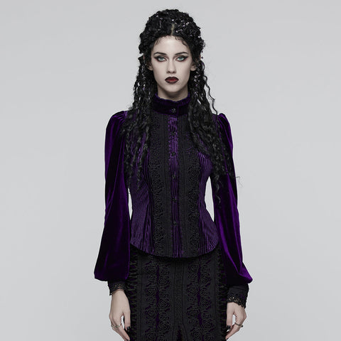 Daily Delicate Velvet Goth Shirt