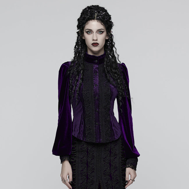 Daily Delicate Velvet Goth Shirt