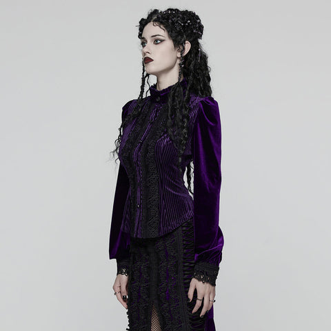 Daily Delicate Velvet Goth Shirt