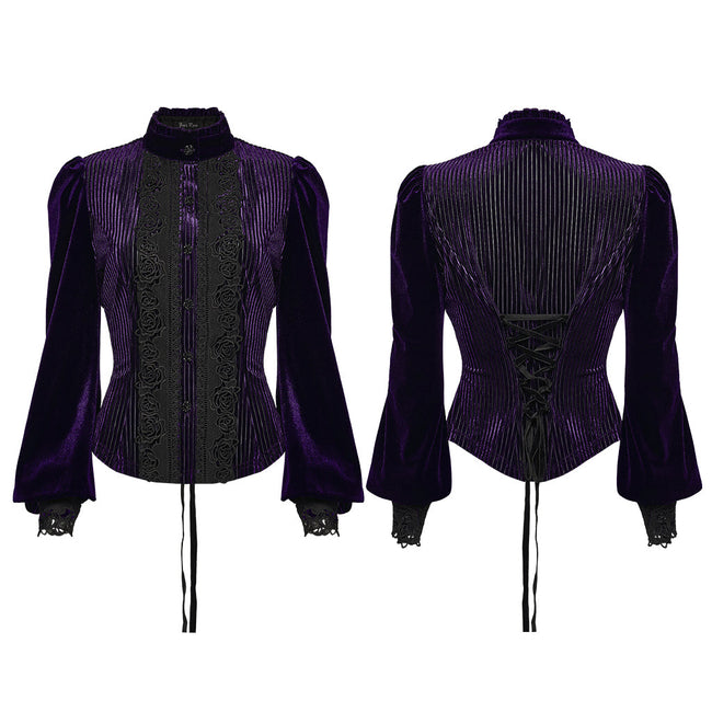 Daily Delicate Velvet Goth Shirt