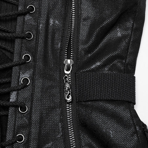 Punk drawstring tube top