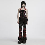 Punk drawstring tube top