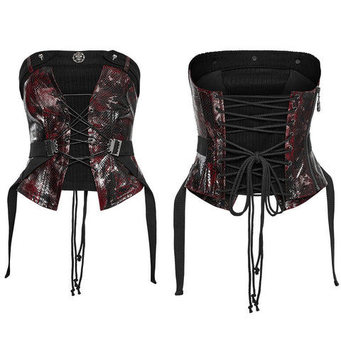 Punk drawstring tube top