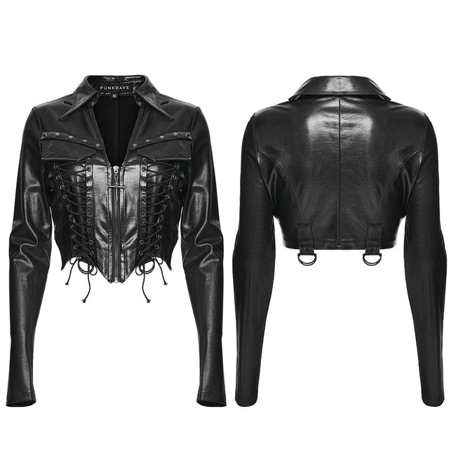 Faux Leather Punk Jacket