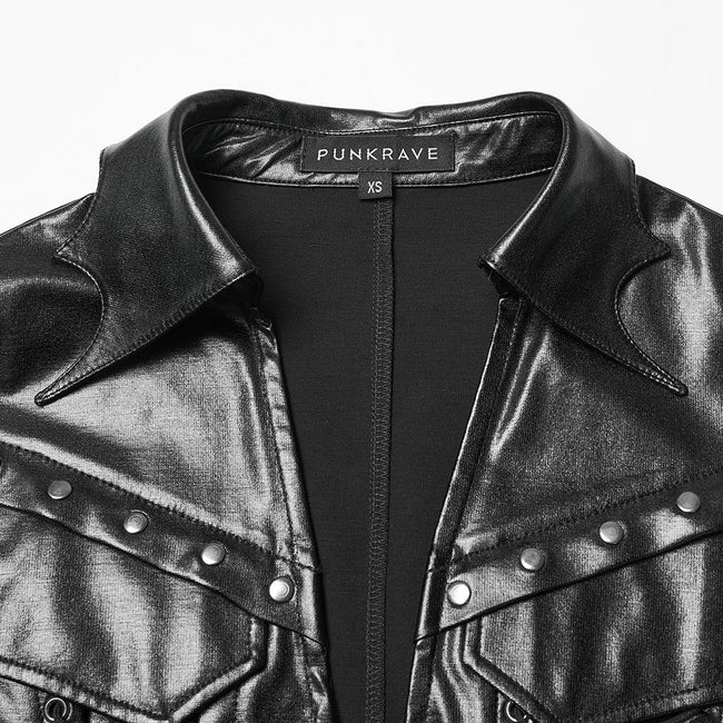 Faux Leather Punk Jacket