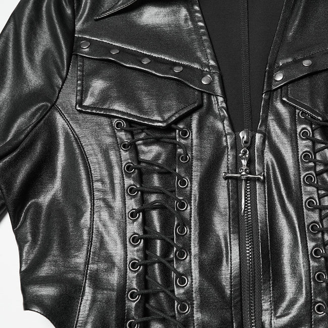 Faux Leather Punk Jacket