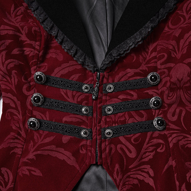 Goth Vintage Print Coat