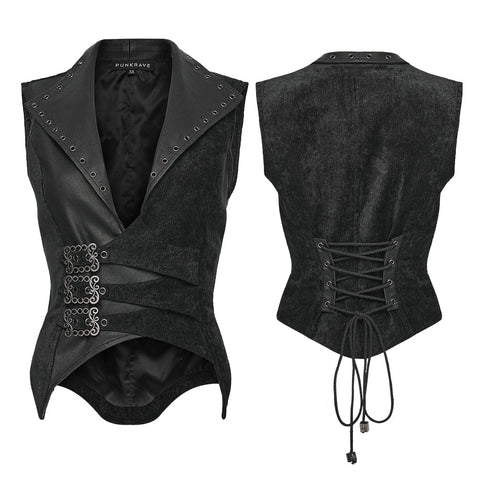 Punk Flamorous Lapel Vest