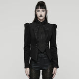 Goth Embroidered Woolen Coat