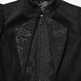 Goth Embroidered Woolen Coat