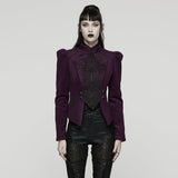 Goth Embroidered Woolen Coat