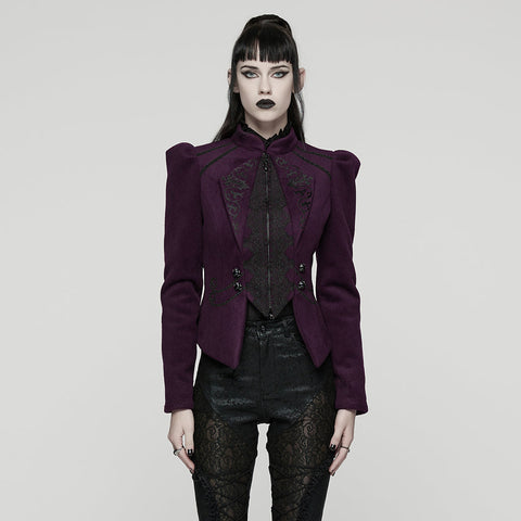 Goth Embroidered Woolen Coat