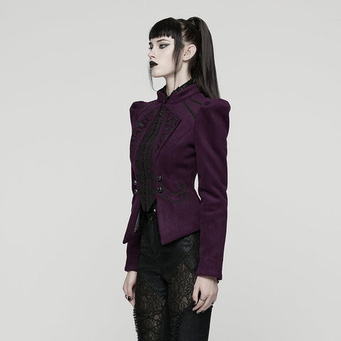 Goth Embroidered Woolen Coat