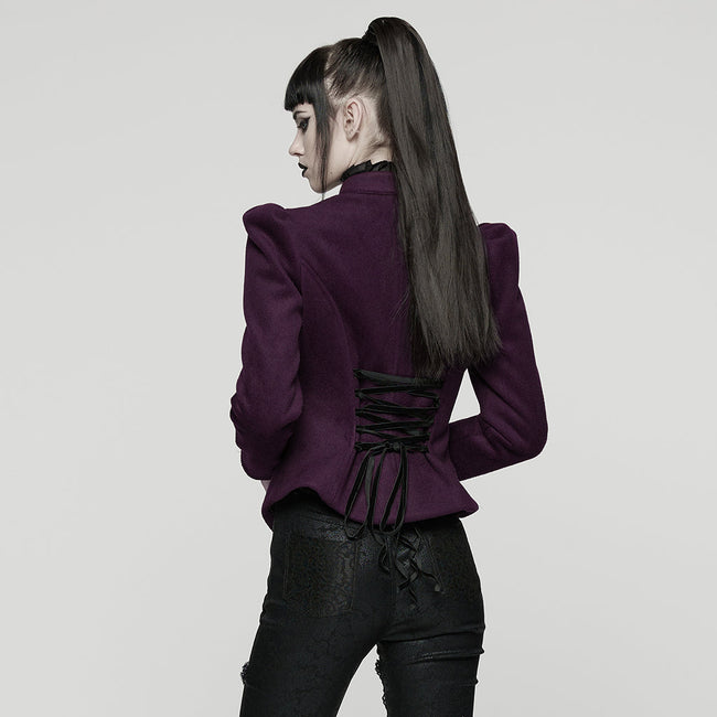 Goth Embroidered Woolen Coat