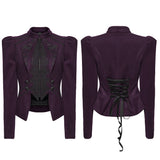 Goth Embroidered Woolen Coat