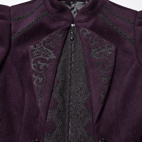 Goth Embroidered Woolen Coat