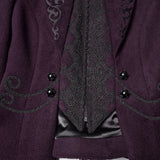 Goth Embroidered Woolen Coat