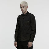 Cyberpunk Splicing Shirt For Men