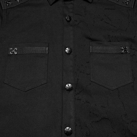 Cyberpunk Splicing Shirt For Men