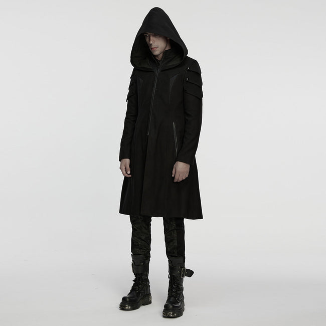 Cyberpunk hooded men's jacket