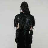 Gorgeous Goth Feather Shawl