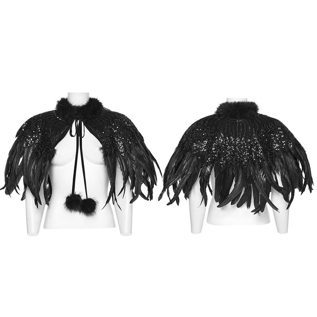 Gorgeous Goth Feather Shawl