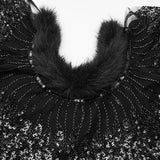 Gorgeous Goth Feather Shawl