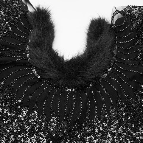 Gorgeous Goth Feather Shawl