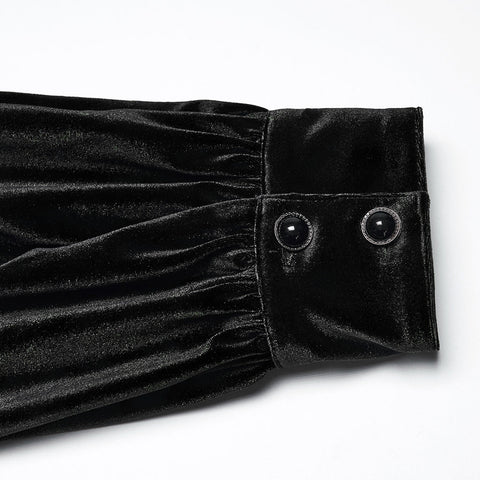 Daily Goth luster velvet shirt