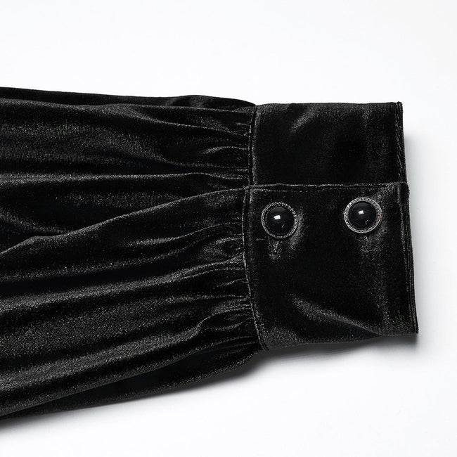 Daily Goth luster velvet shirt