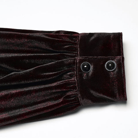 Daily Goth luster velvet shirt