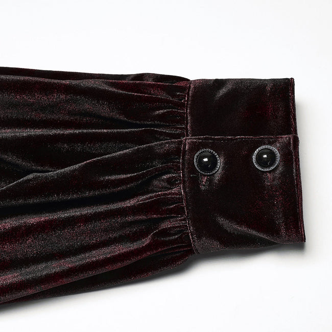 Daily Goth luster velvet shirt