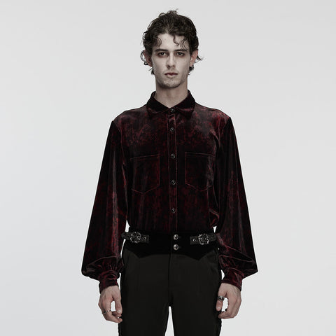 Daily Goth luster velvet shirt