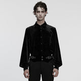 Daily Goth luster velvet shirt